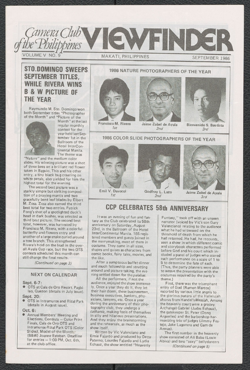 Viewfinder vol. 5 no. 9 (September 1986)