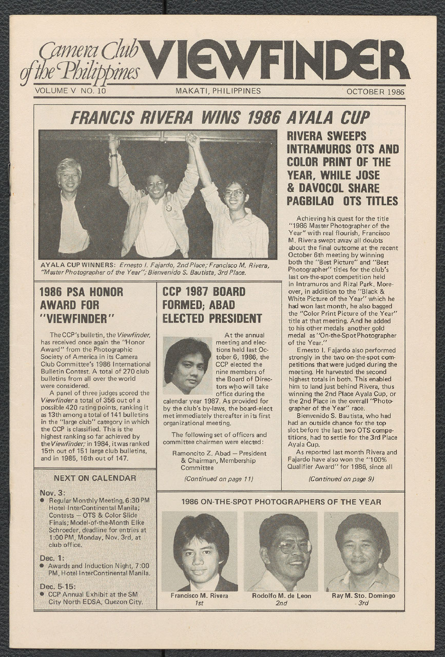 Viewfinder vol. 5 no. 10 (October 1986)