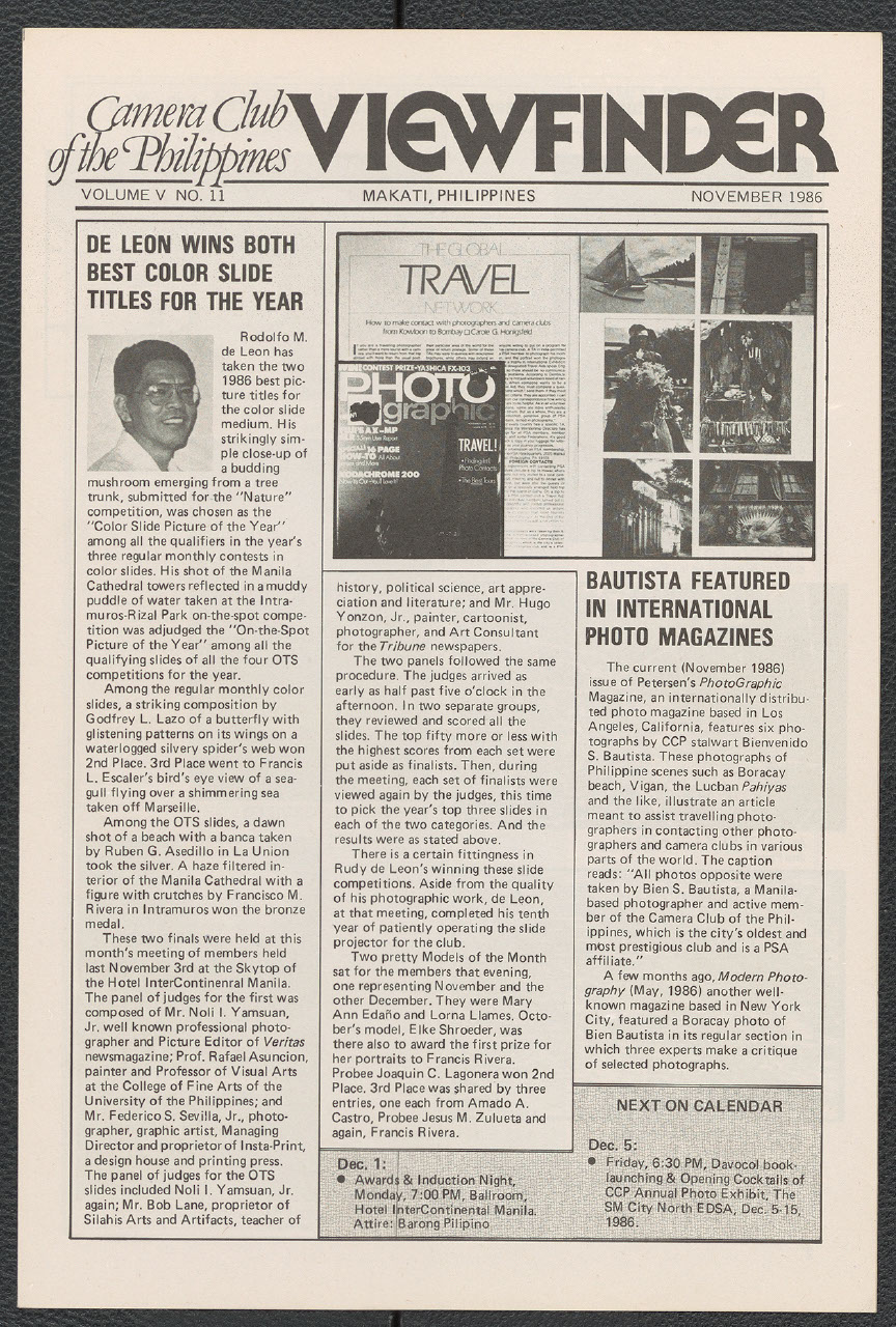 Viewfinder vol. 5 no. 11 (November 1986)
