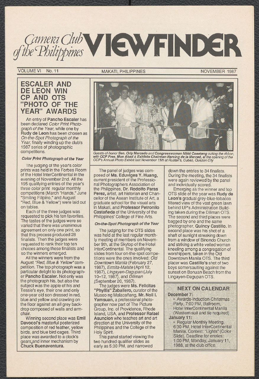 Viewfinder vol. 6 no. 11 (November 1987)