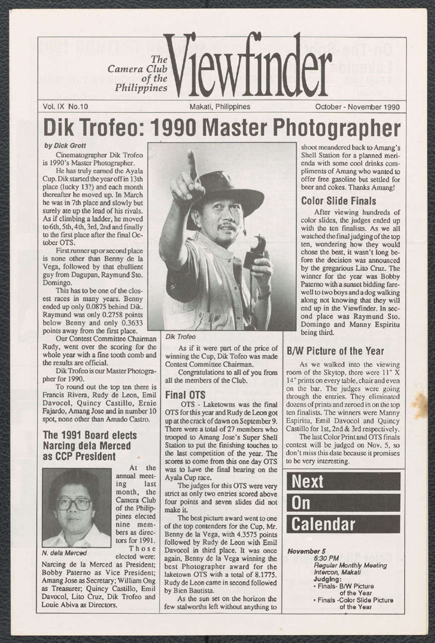 Viewfinder vol. 9 no. 10 (October-November 1990)