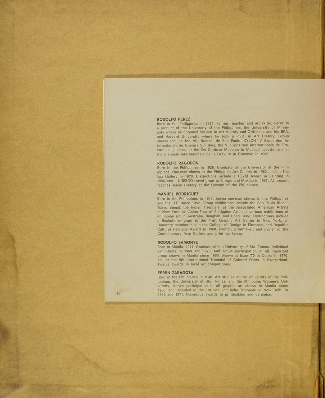 Philippine Contemporary Art Exhibition Catalogue (page 14 of 16)