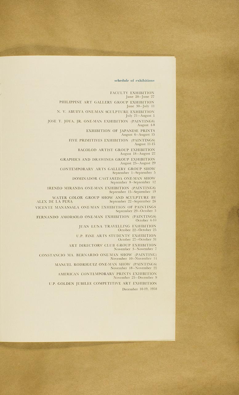 U.P. Golden Jubilee Art Festival Exhibition Catalogue (page 3 of 7)