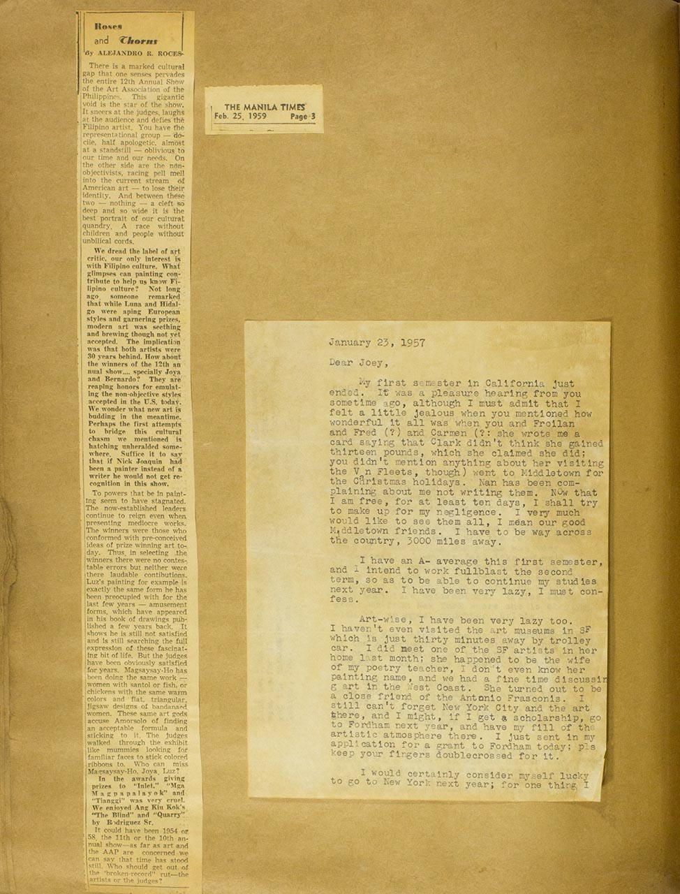 Roses and Thorns; A Personal Letter to Joe; The Challenge (page 1 of 3)