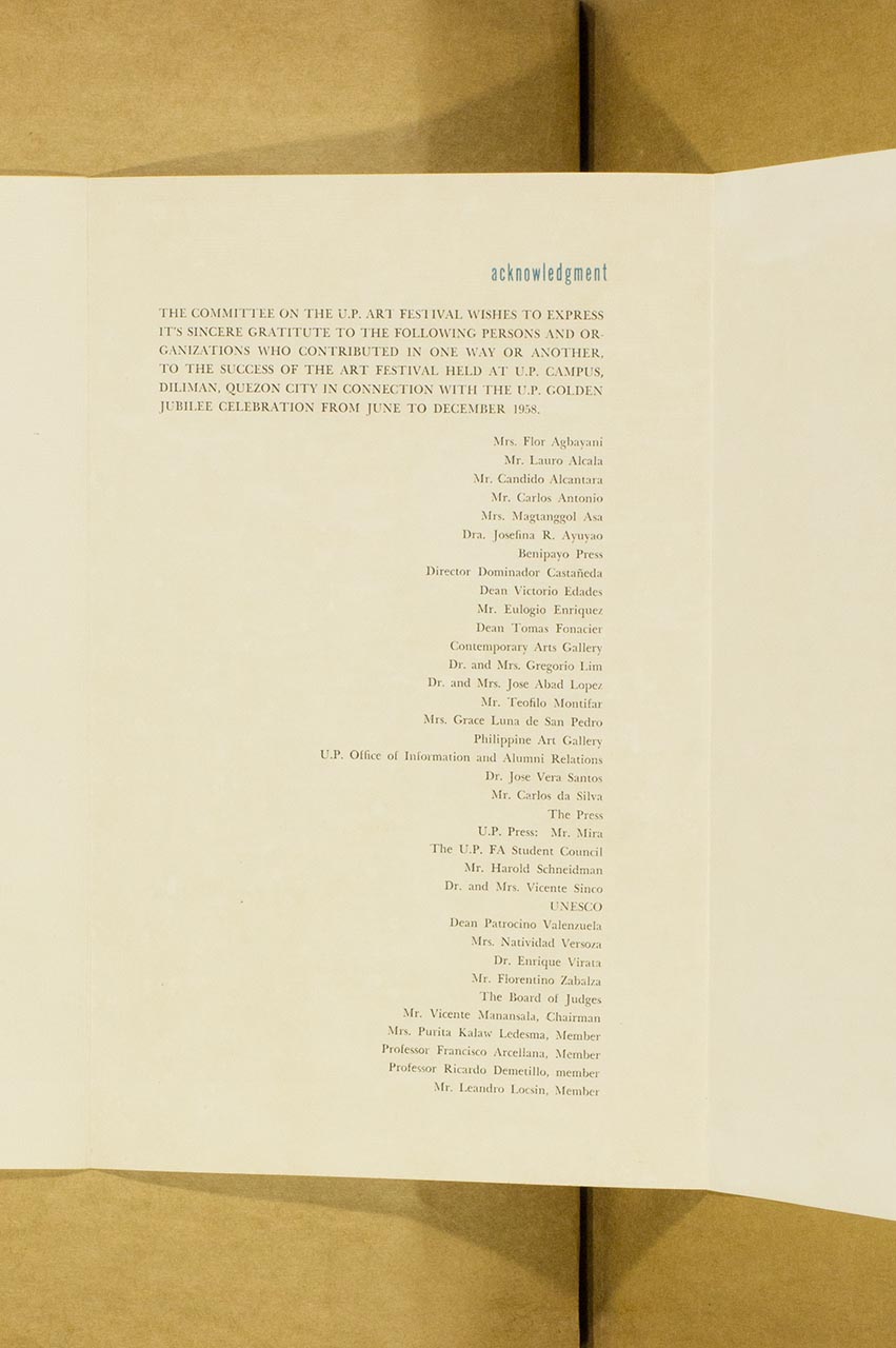 U.P. Golden Jubilee Art Festival Exhibition Catalogue (page 6 of 7)