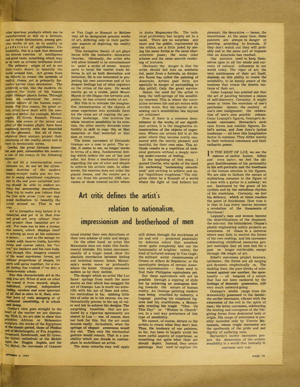 The Sunday Times Magazine; Imagination and Growth in Modern Filipino Art (page 3 of 3)