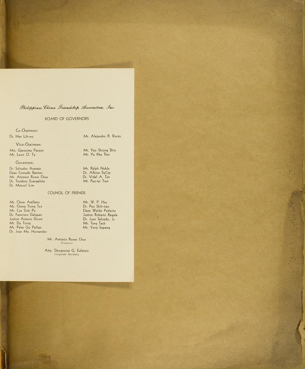 An Invitation to The Philippines-China Night with a program outline (page 3 of 4)