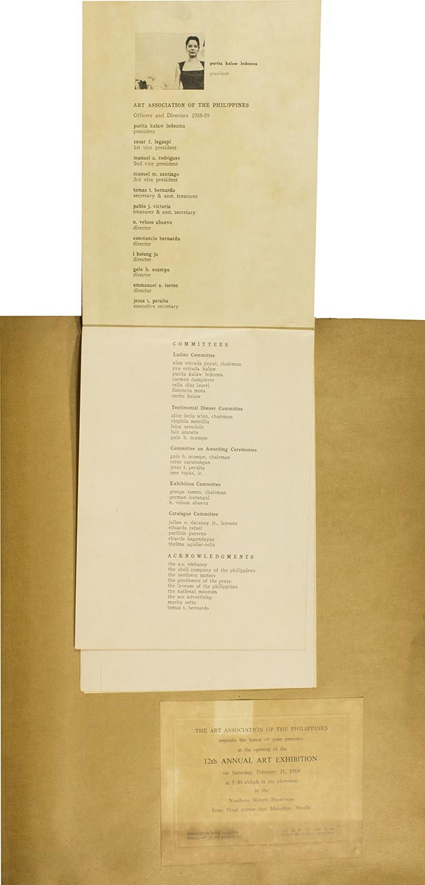 12th Annual Exhibition Catalogue and Invitation Card (page 2 of 5)