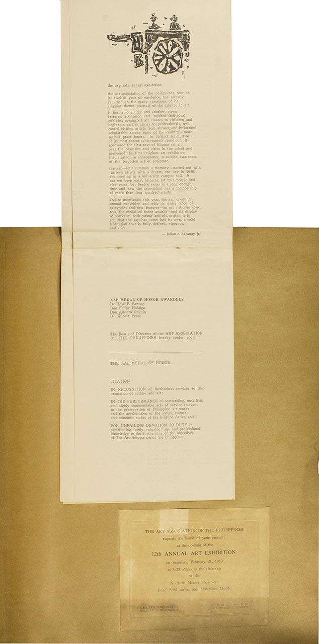 12th Annual Exhibition Catalogue and Invitation Card (page 3 of 5)