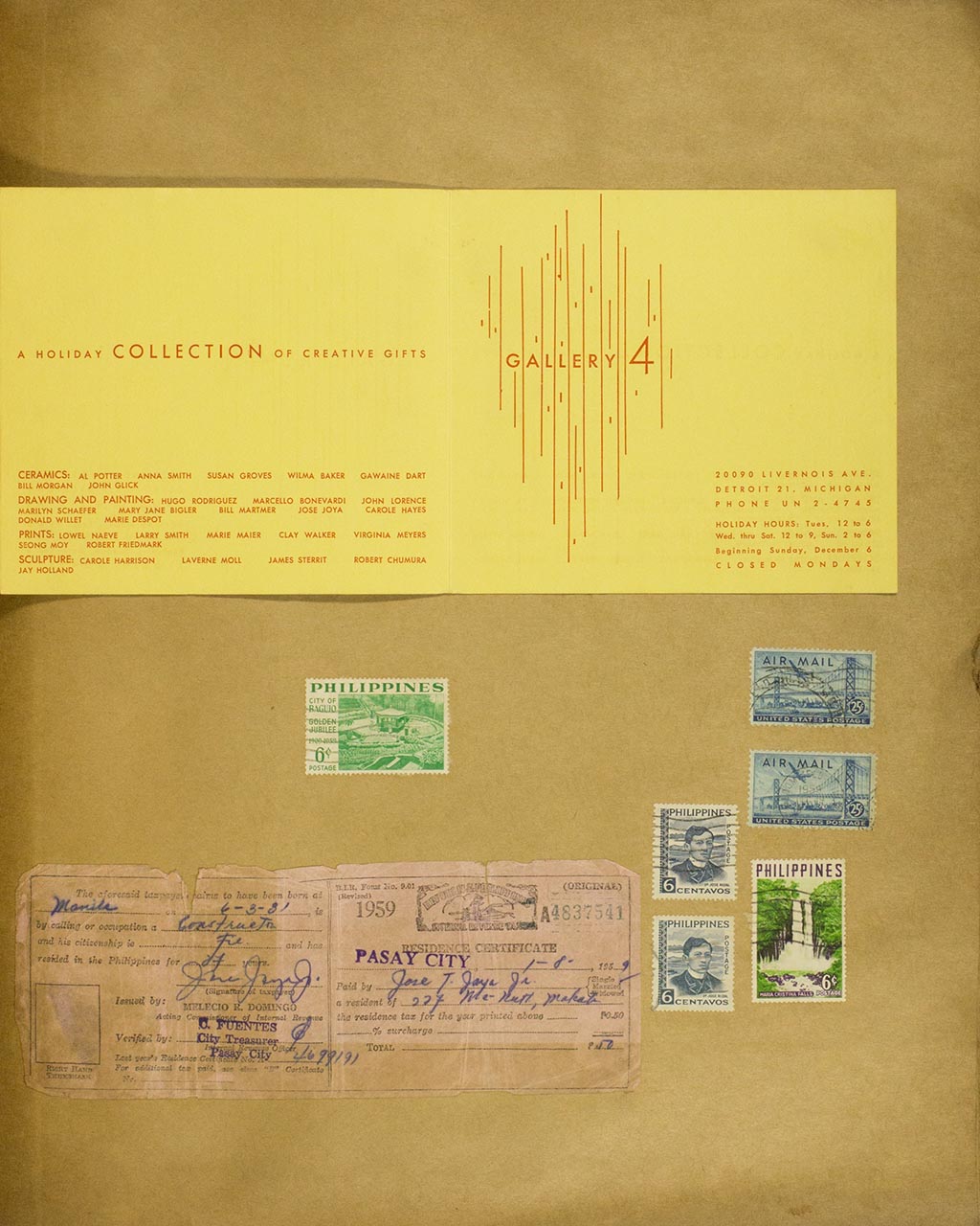 An exhibition invitation to Joya (page 2 of 2)