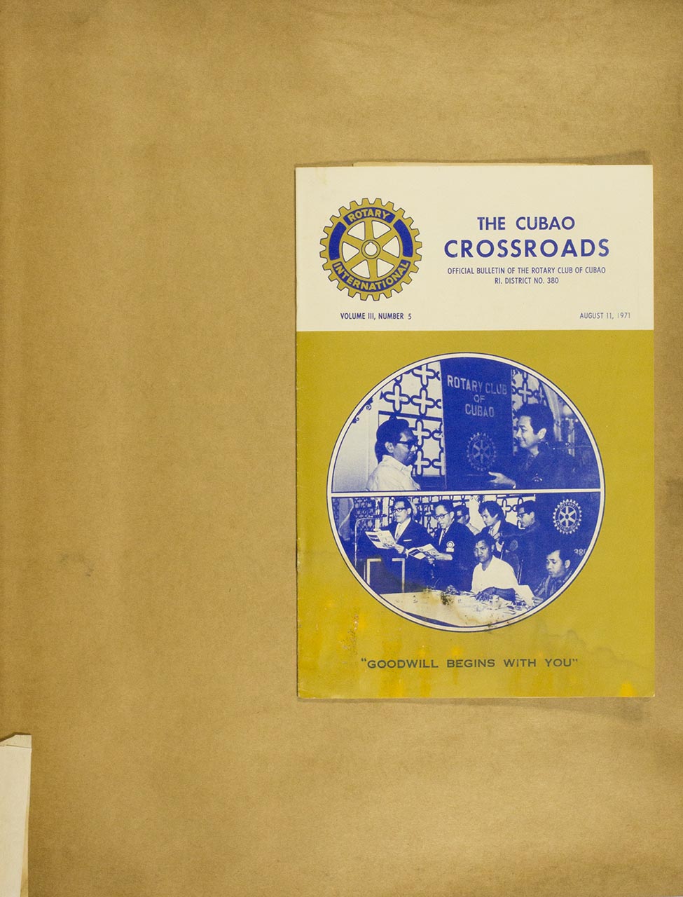 The Cubao Crossroads : Official Bulletin of the Rotary Club of Cubao (page 1 of 7)