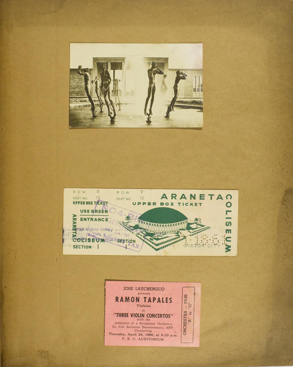 Postcard addressed to Jose Joya and miscellaneous items (Page 1 of 2)