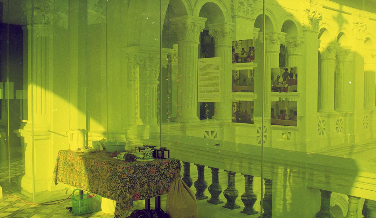 Photographic documentation of "Let's Chat" by Amanda Heng at the Singapore Art Museum in 2000
