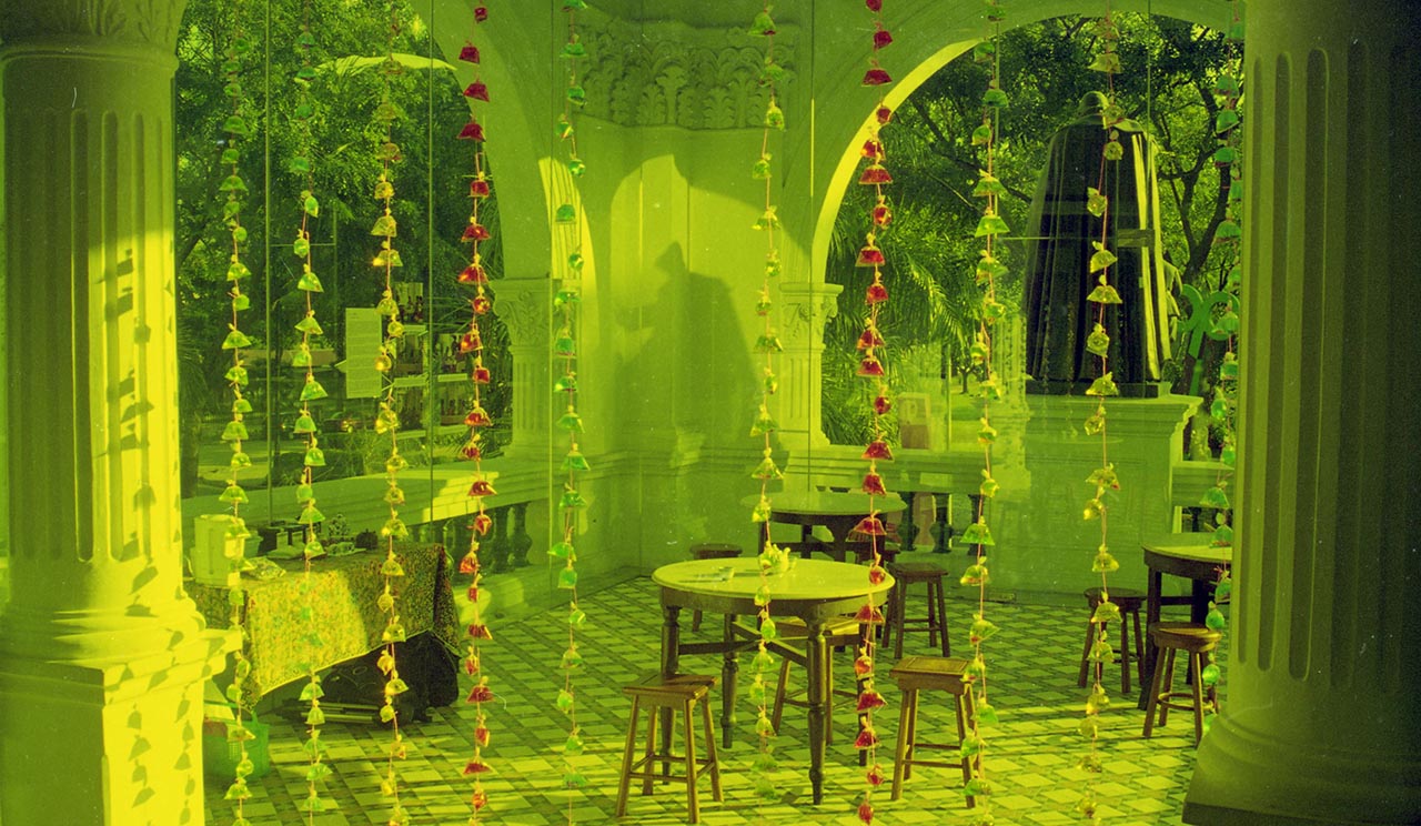 Photographic documentation of "Let's Chat" by Amanda Heng at the Singapore Art Museum in 2000