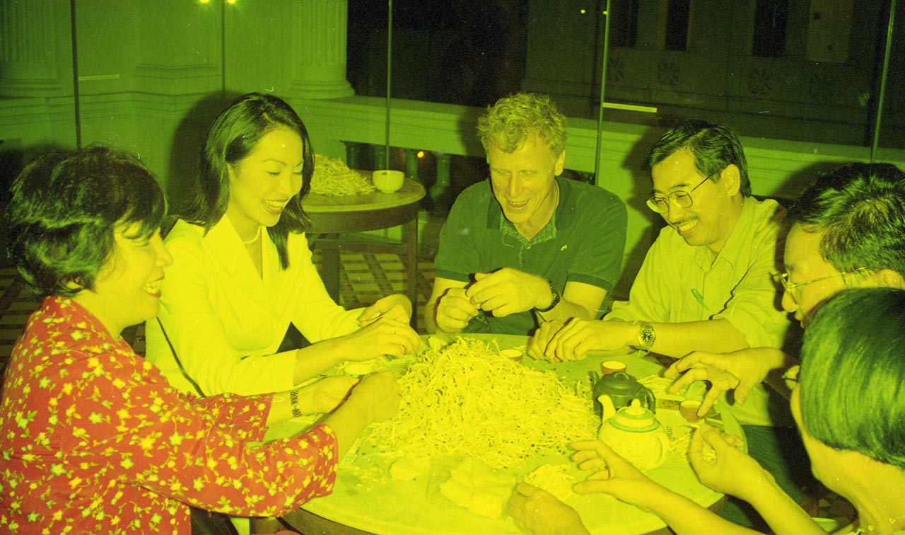 Photographic documentation of "Let's Chat" by Amanda Heng at the Singapore Art Museum in 2000