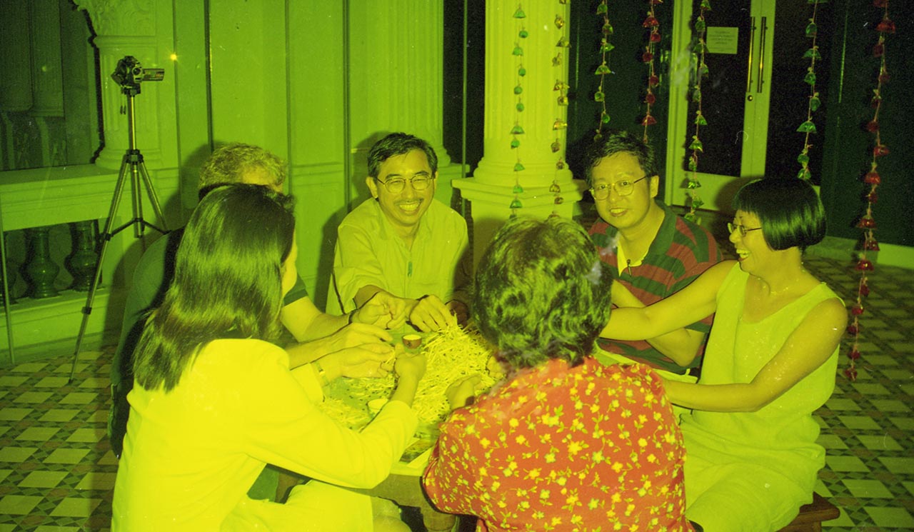 Photographic documentation of "Let's Chat" by Amanda Heng at the Singapore Art Museum in 2000
