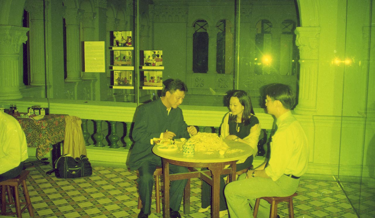 Photographic documentation of "Let's Chat" by Amanda Heng at the Singapore Art Museum in 2000