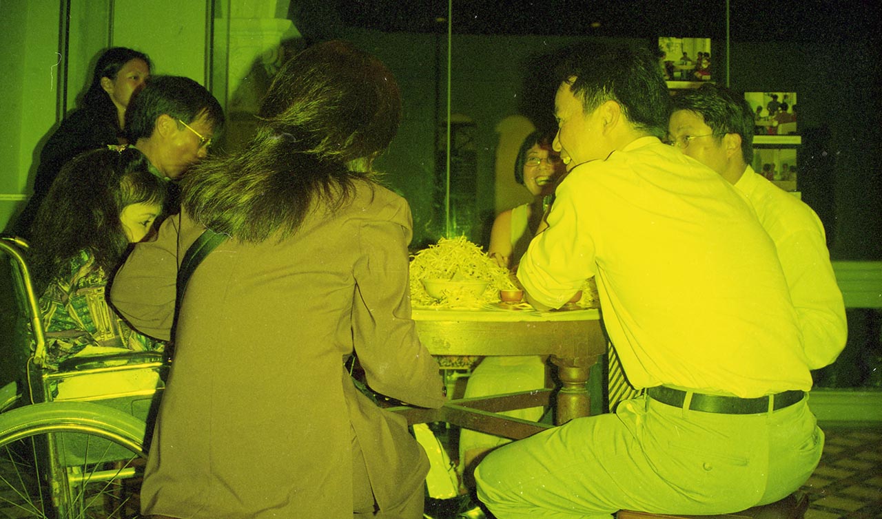 Photographic documentation of "Let's Chat" by Amanda Heng at the Singapore Art Museum in 2000
