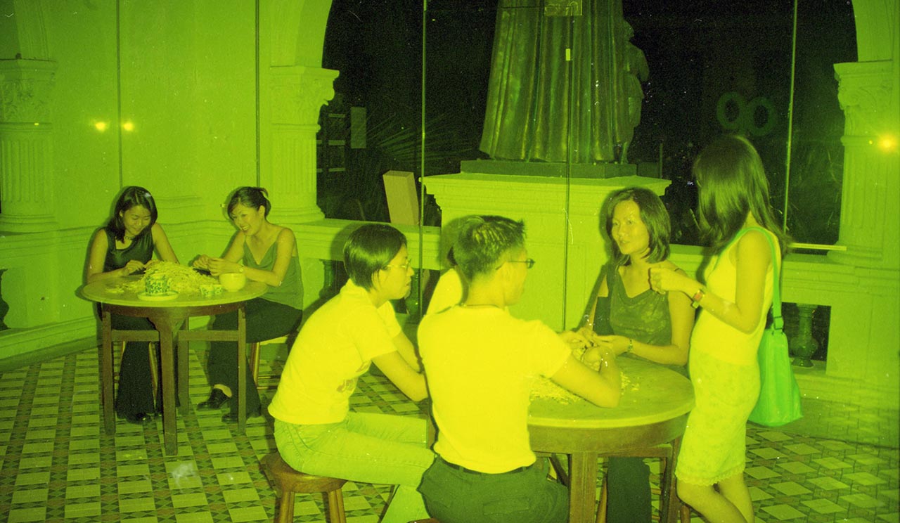 Photographic documentation of "Let's Chat" by Amanda Heng at the Singapore Art Museum in 2000