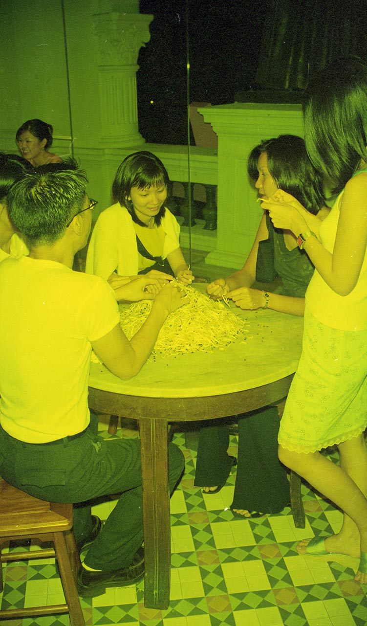Photographic documentation of "Let's Chat" by Amanda Heng at the Singapore Art Museum in 2000
