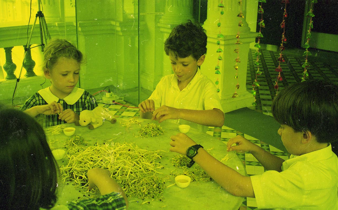 Photographic documentation of "Let's Chat" by Amanda Heng at the Singapore Art Museum in 2000