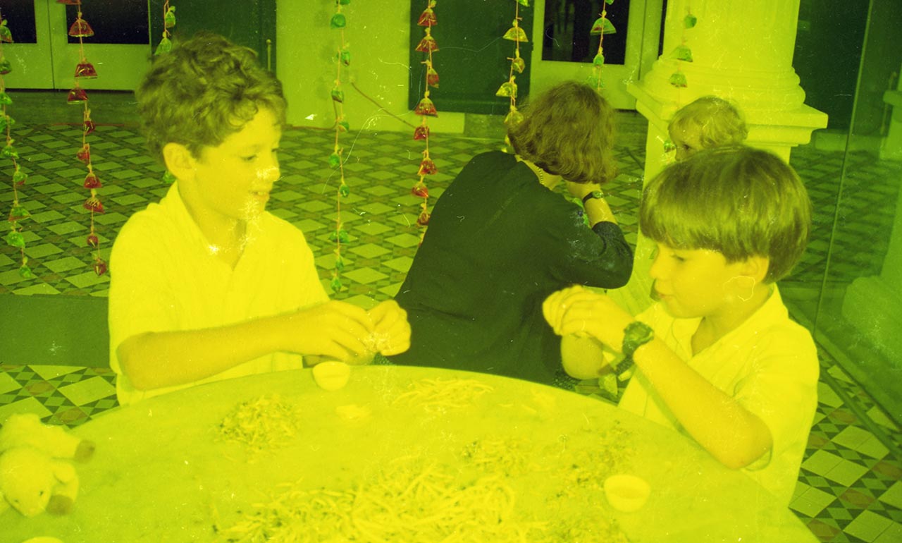 Photographic documentation of "Let's Chat" by Amanda Heng at the Singapore Art Museum in 2000