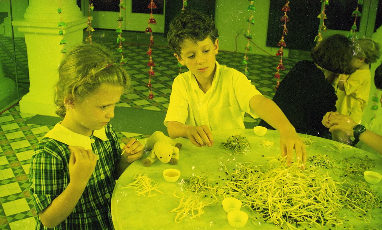 Photographic documentation of "Let's Chat" by Amanda Heng at the Singapore Art Museum in 2000