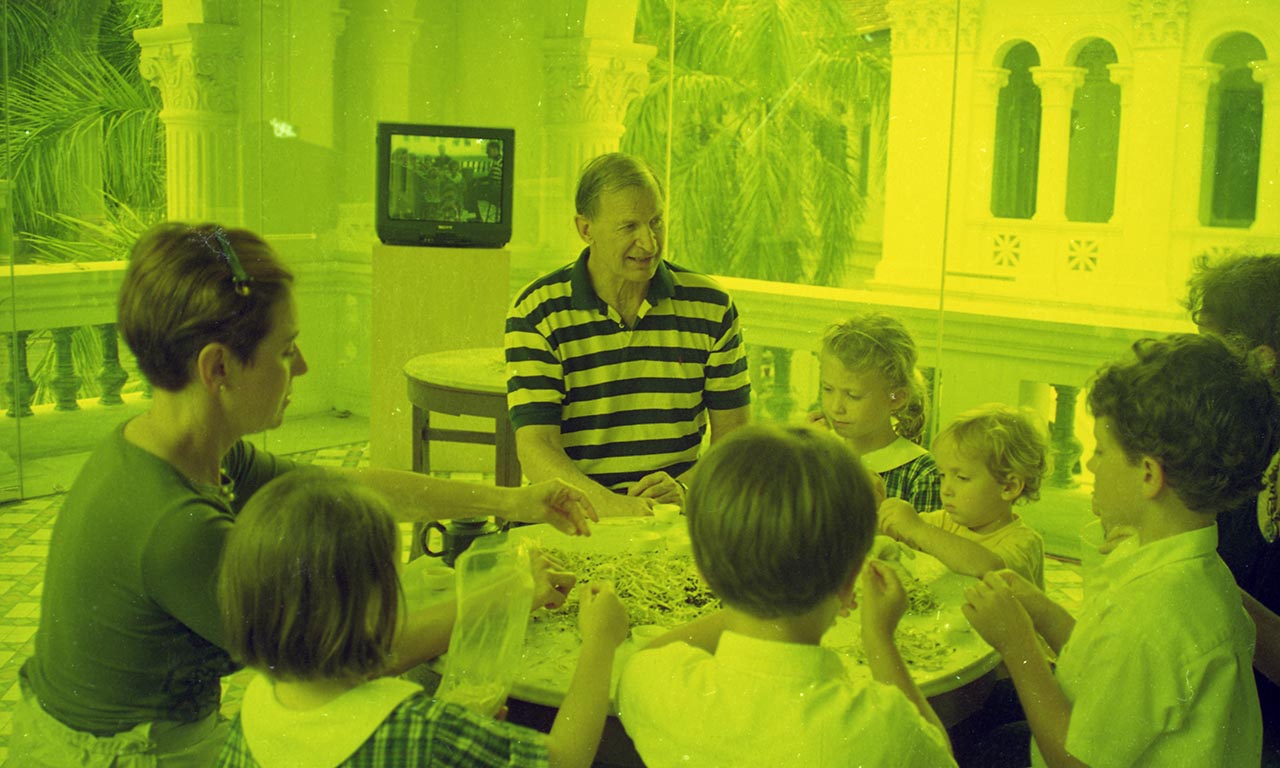 Photographic documentation of "Let's Chat" by Amanda Heng at the Singapore Art Museum in 2000
