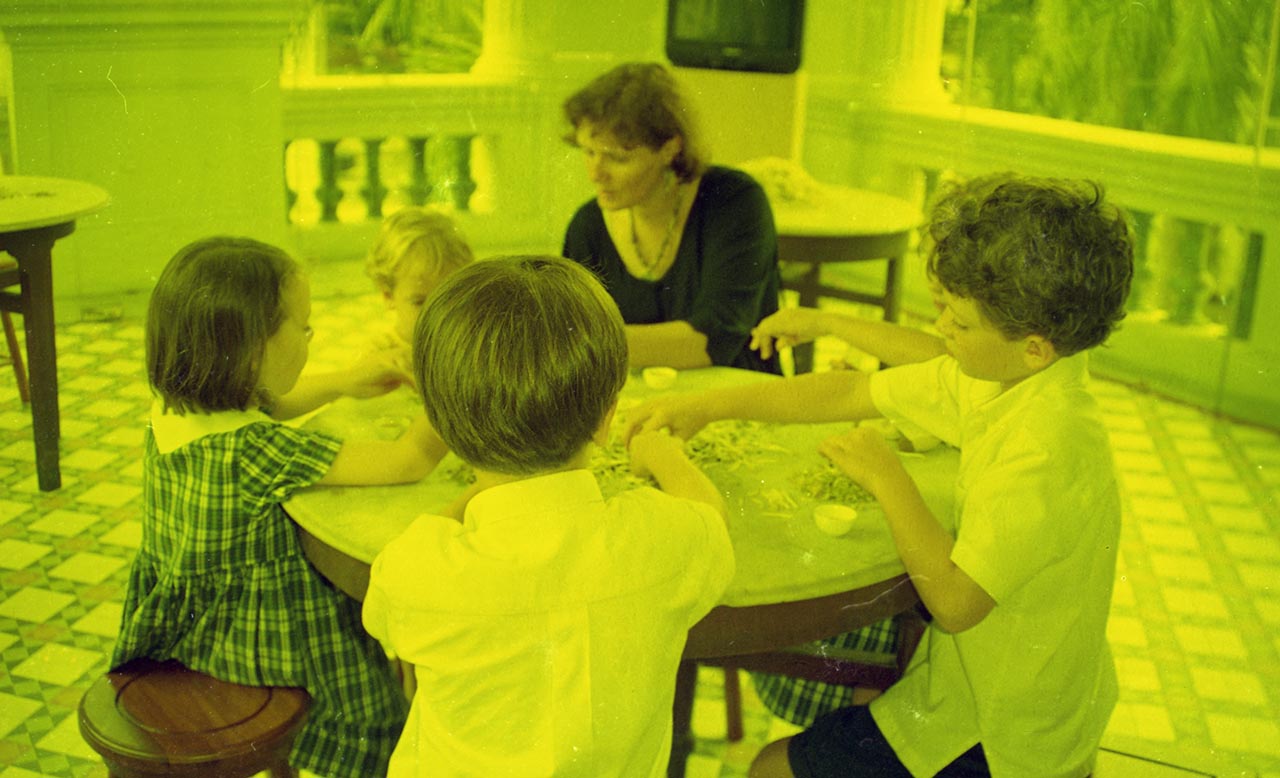 Photographic documentation of "Let's Chat" by Amanda Heng at the Singapore Art Museum in 2000