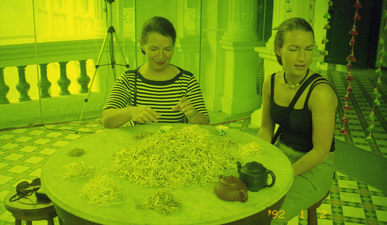 Photographic documentation of "Let's Chat" by Amanda Heng at the Singapore Art Museum in 2000