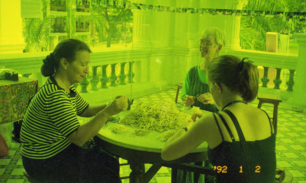 Photographic documentation of "Let's Chat" by Amanda Heng at the Singapore Art Museum in 2000