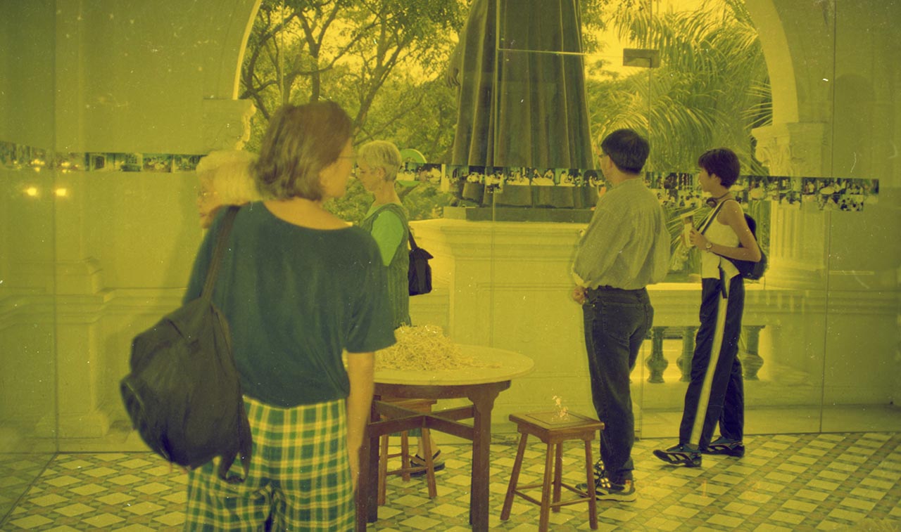 Photographic documentation of "Let's Chat" by Amanda Heng at the Singapore Art Museum in 2000