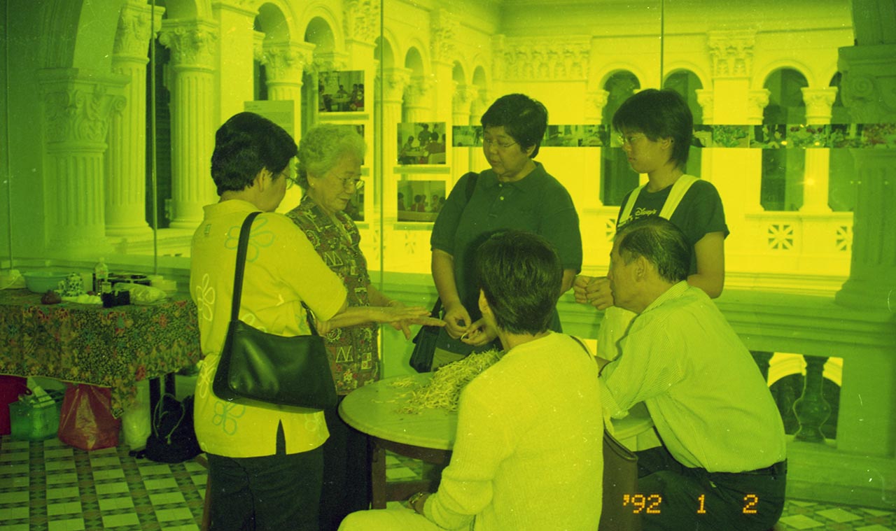 Photographic documentation of "Let's Chat" by Amanda Heng at the Singapore Art Museum in 2000