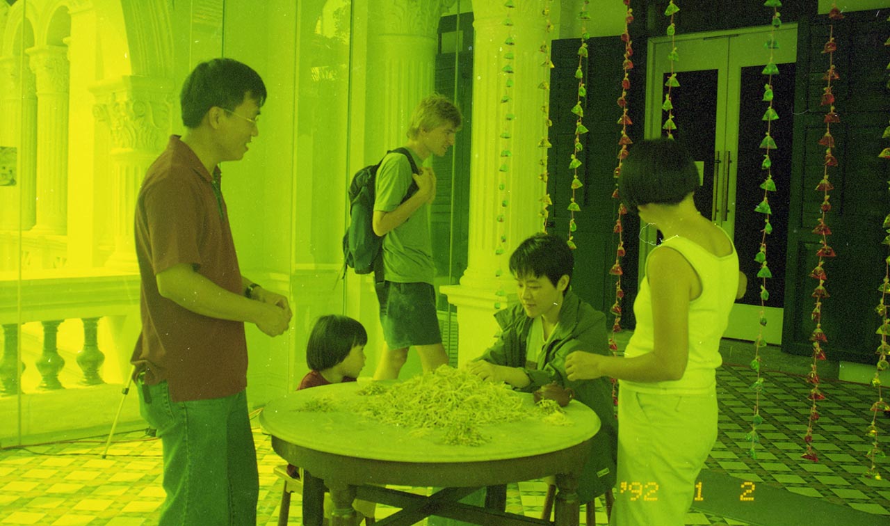 Photographic documentation of "Let's Chat" by Amanda Heng at the Singapore Art Museum in 2000