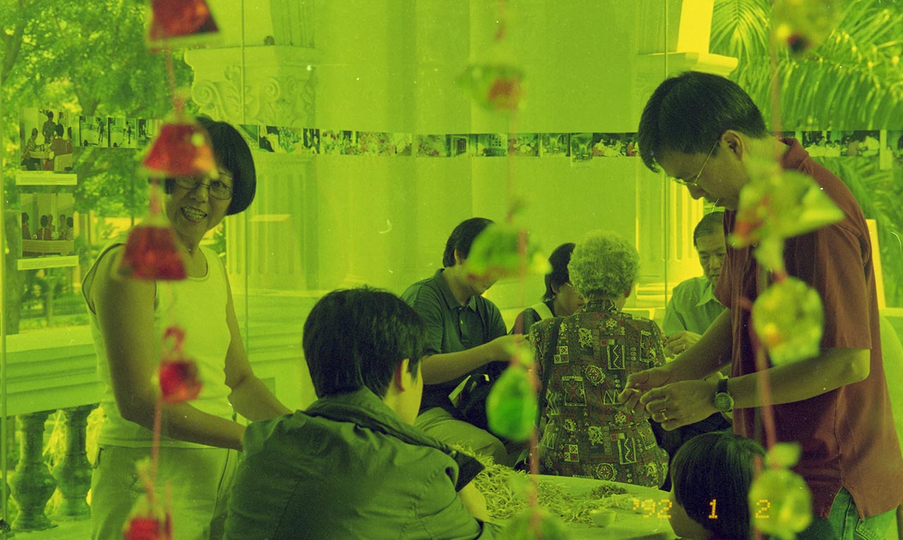 Photographic documentation of "Let's Chat" by Amanda Heng at the Singapore Art Museum in 2000