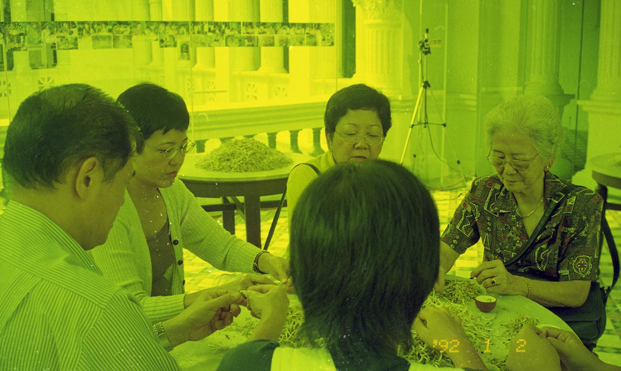 Photographic documentation of "Let's Chat" by Amanda Heng at the Singapore Art Museum in 2000