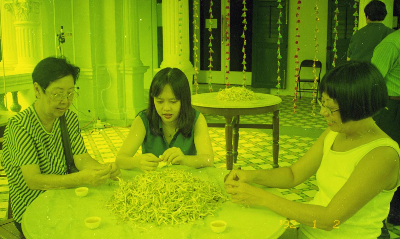 Photographic documentation of "Let's Chat" by Amanda Heng at the Singapore Art Museum in 2000