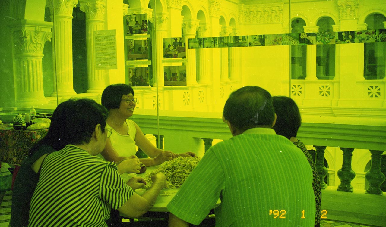 Photographic documentation of "Let's Chat" by Amanda Heng at the Singapore Art Museum in 2000