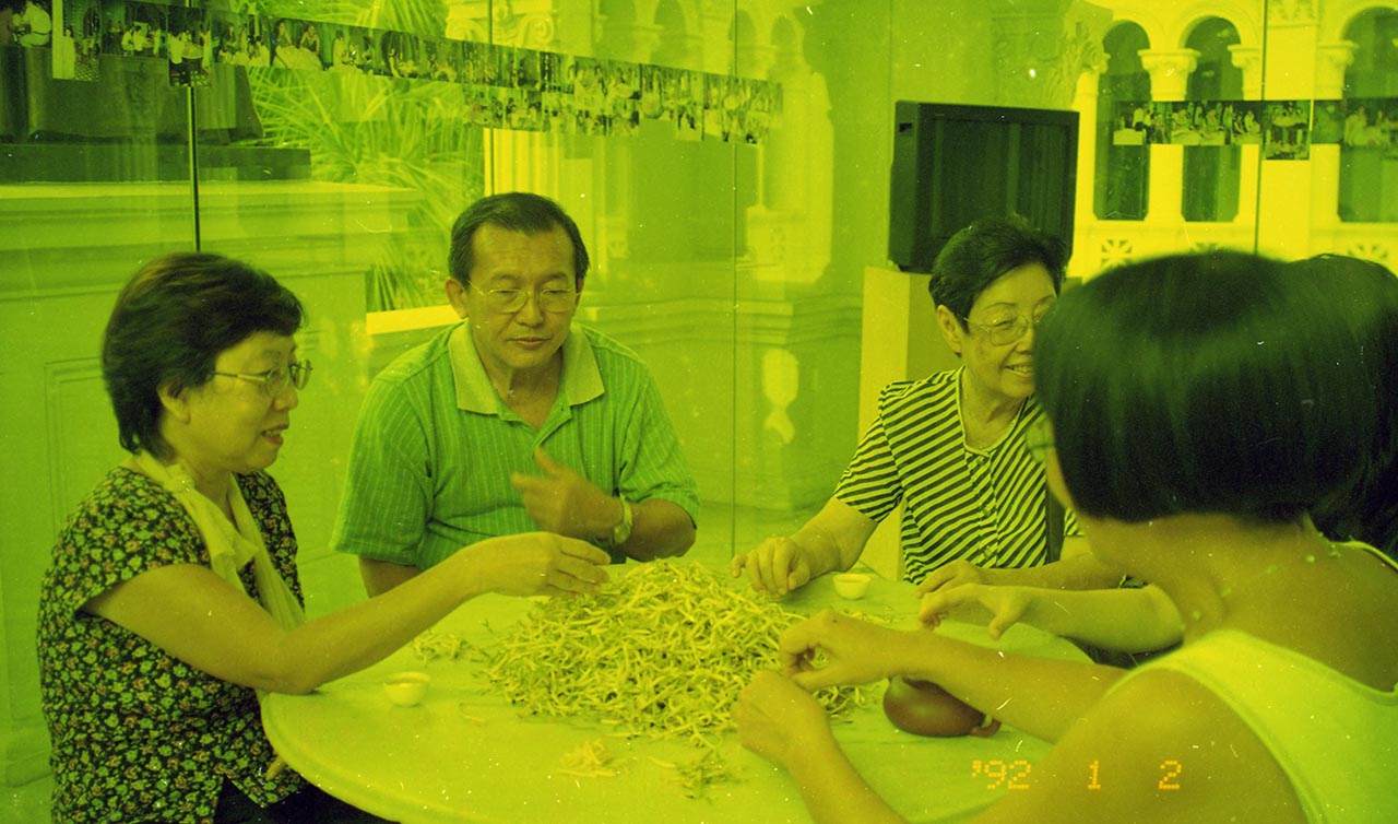 Photographic documentation of "Let's Chat" by Amanda Heng at the Singapore Art Museum in 2000