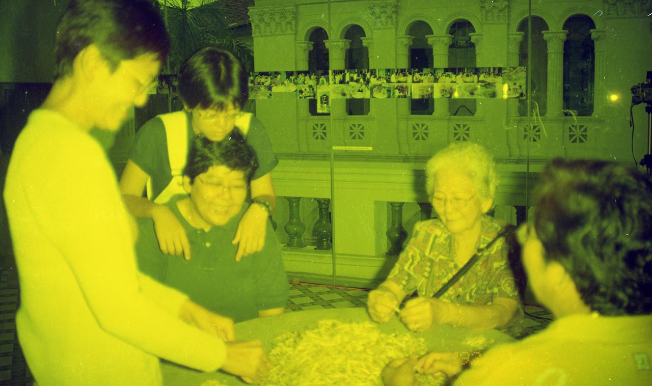 Photographic documentation of "Let's Chat" by Amanda Heng at the Singapore Art Museum in 2000