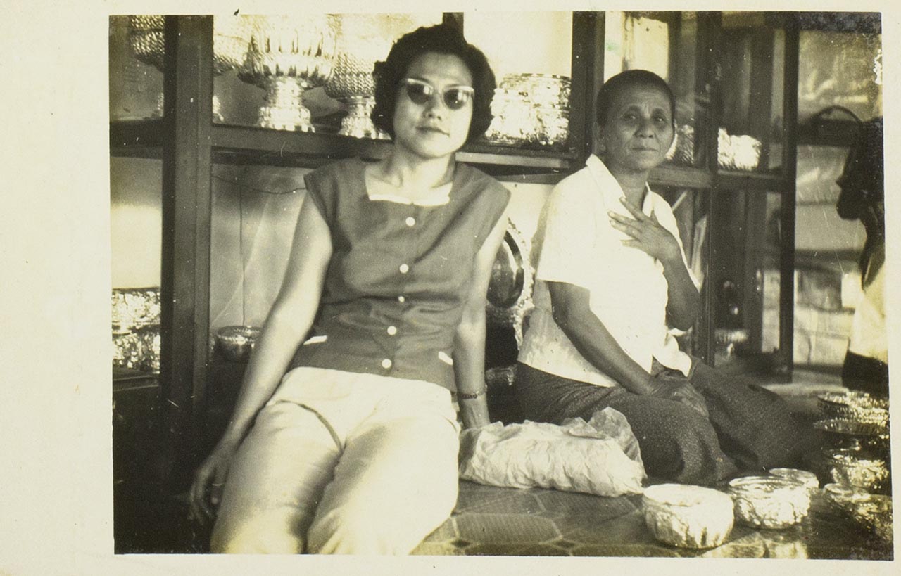 Chen Cheng Mei on one of her trips to Southeast Asia with the Ten Men Art Group