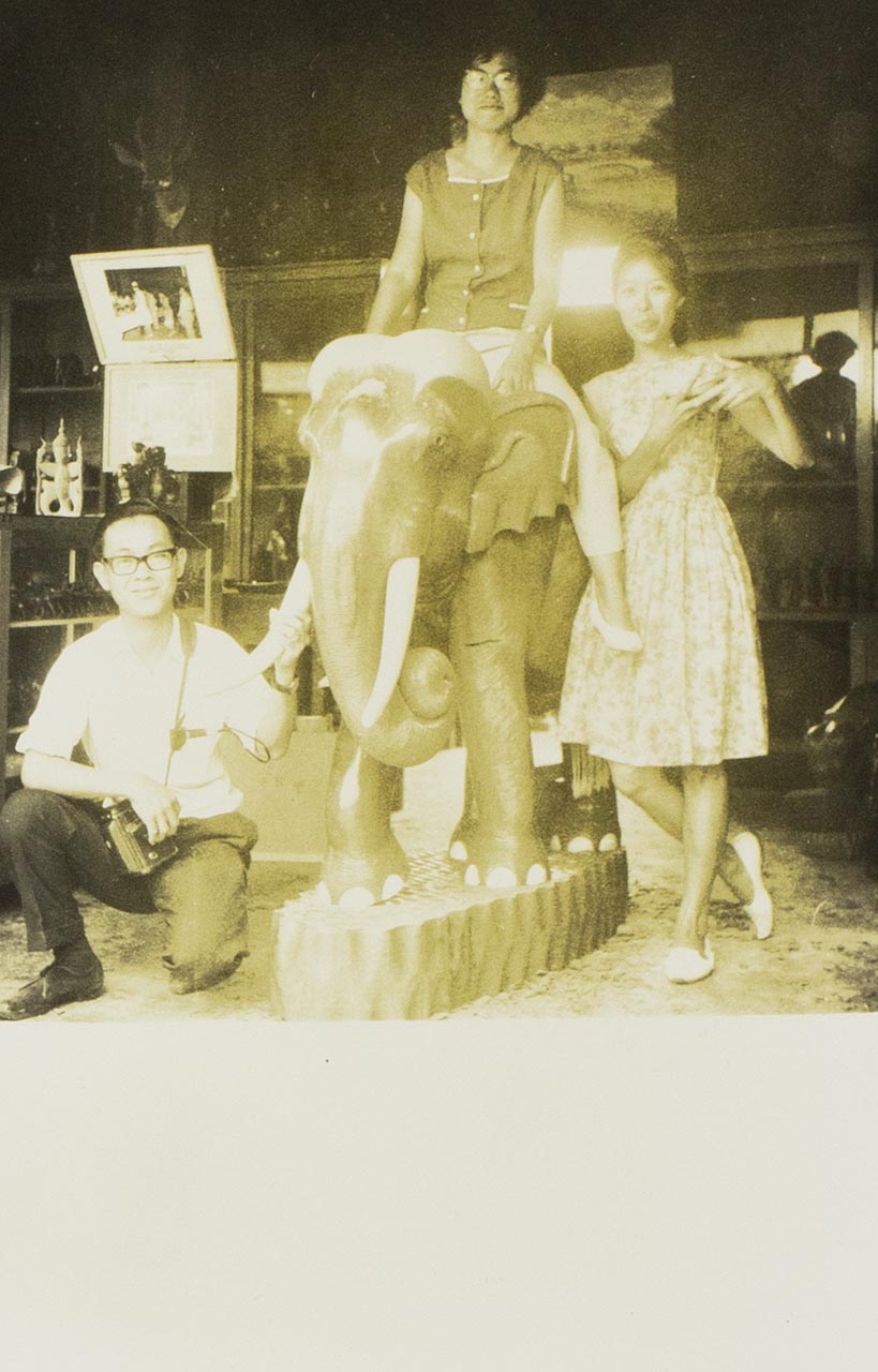 Chen Cheng Mei on one of her trips to Southeast Asia with the Ten Men Art Group