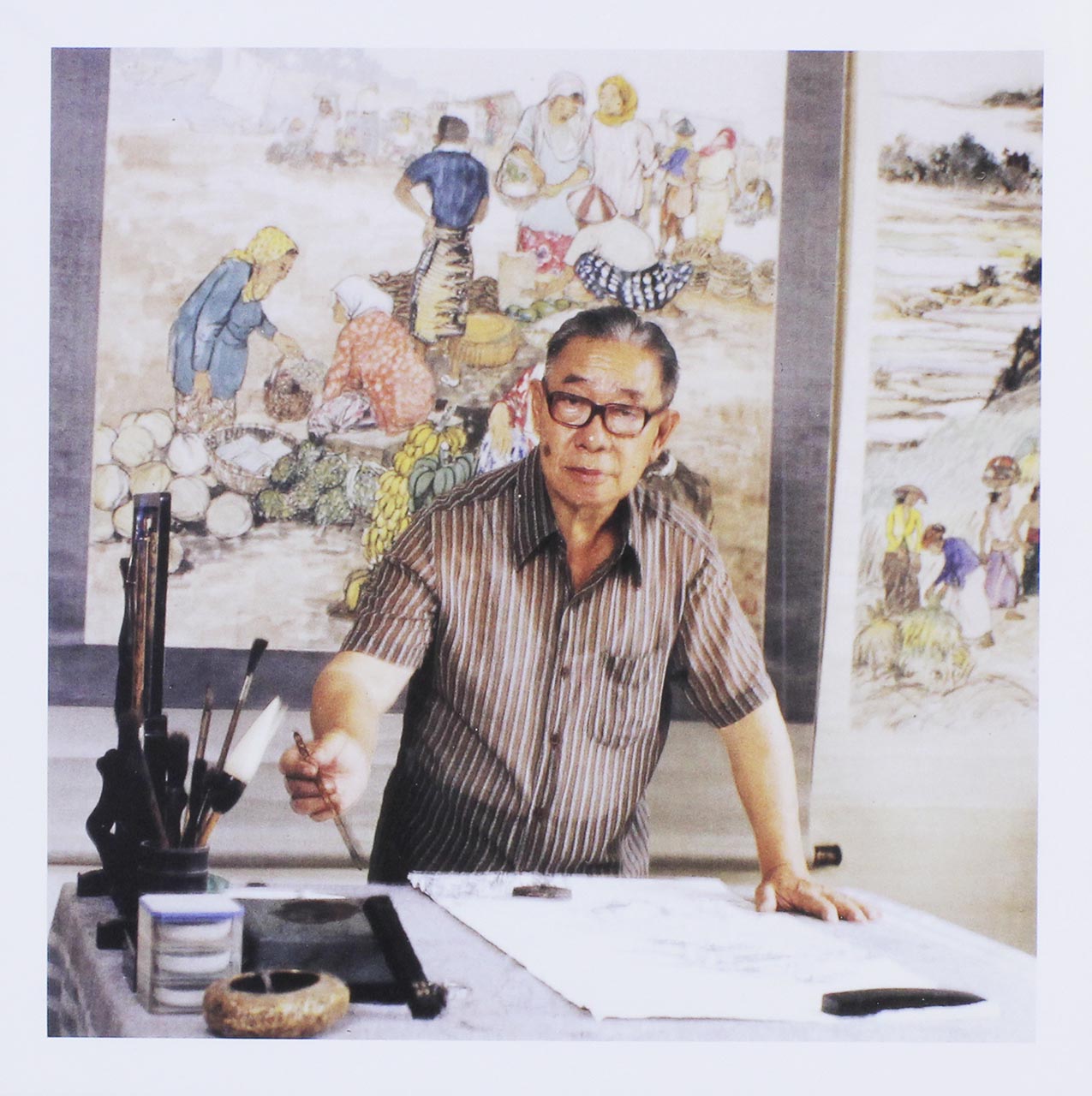 Photograph of Chen Chong Swee in his studio, 1980s