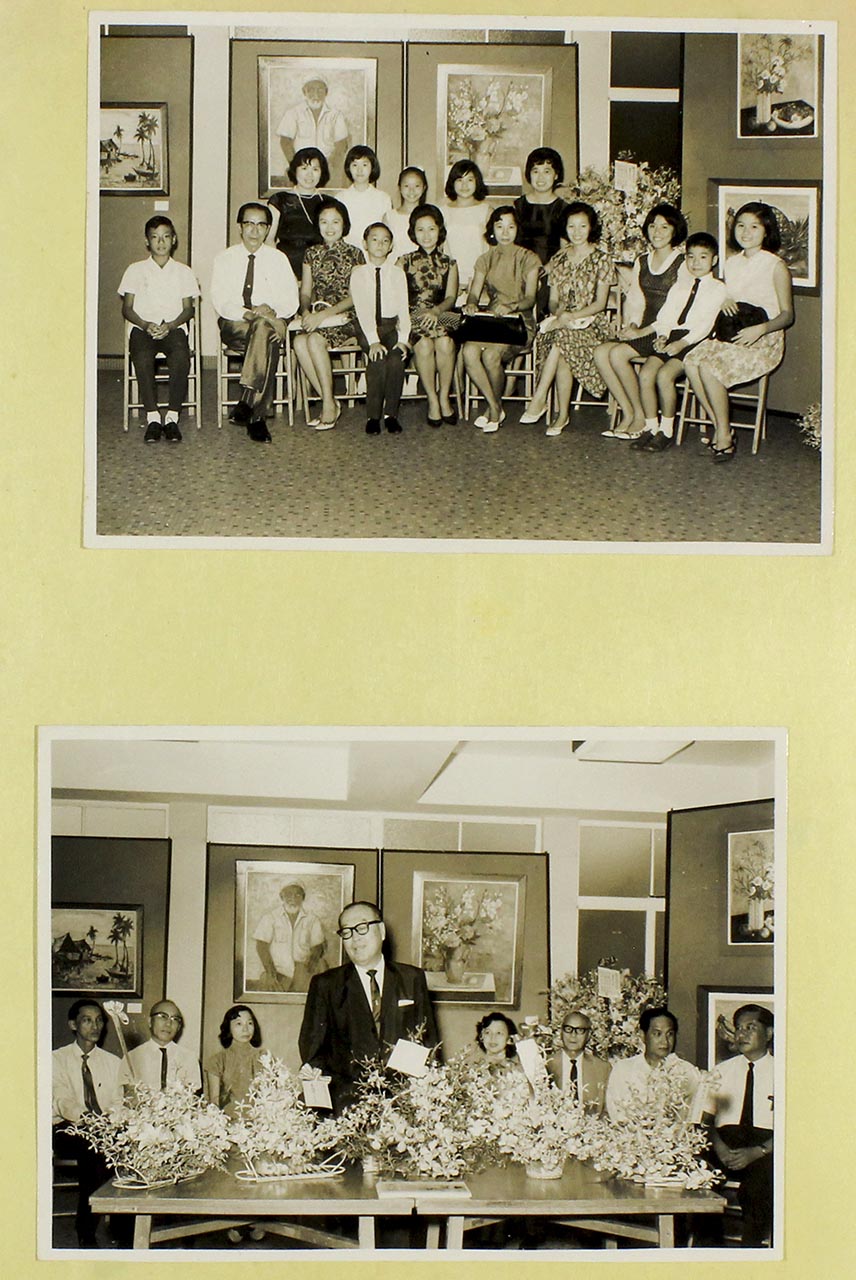 Lim Lit Chee (林麗芝)'s exhibition opening 21 April 1966, Chinese Chamber of Commerce