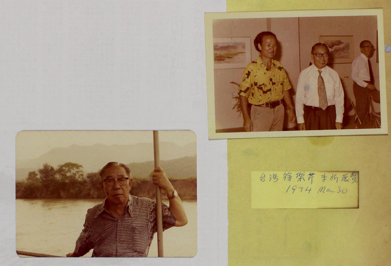 Chen Chong Swee with Taiwanese artist Hsu Leh-chin exhibiting in Singapore, 30 Mar 1974