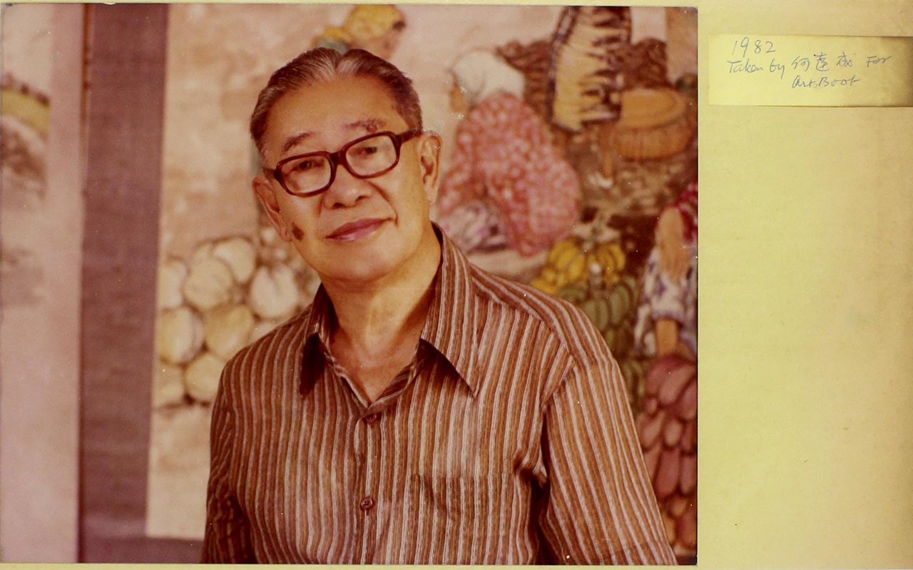 Chen Chong Swee in his home studio (mid shot)