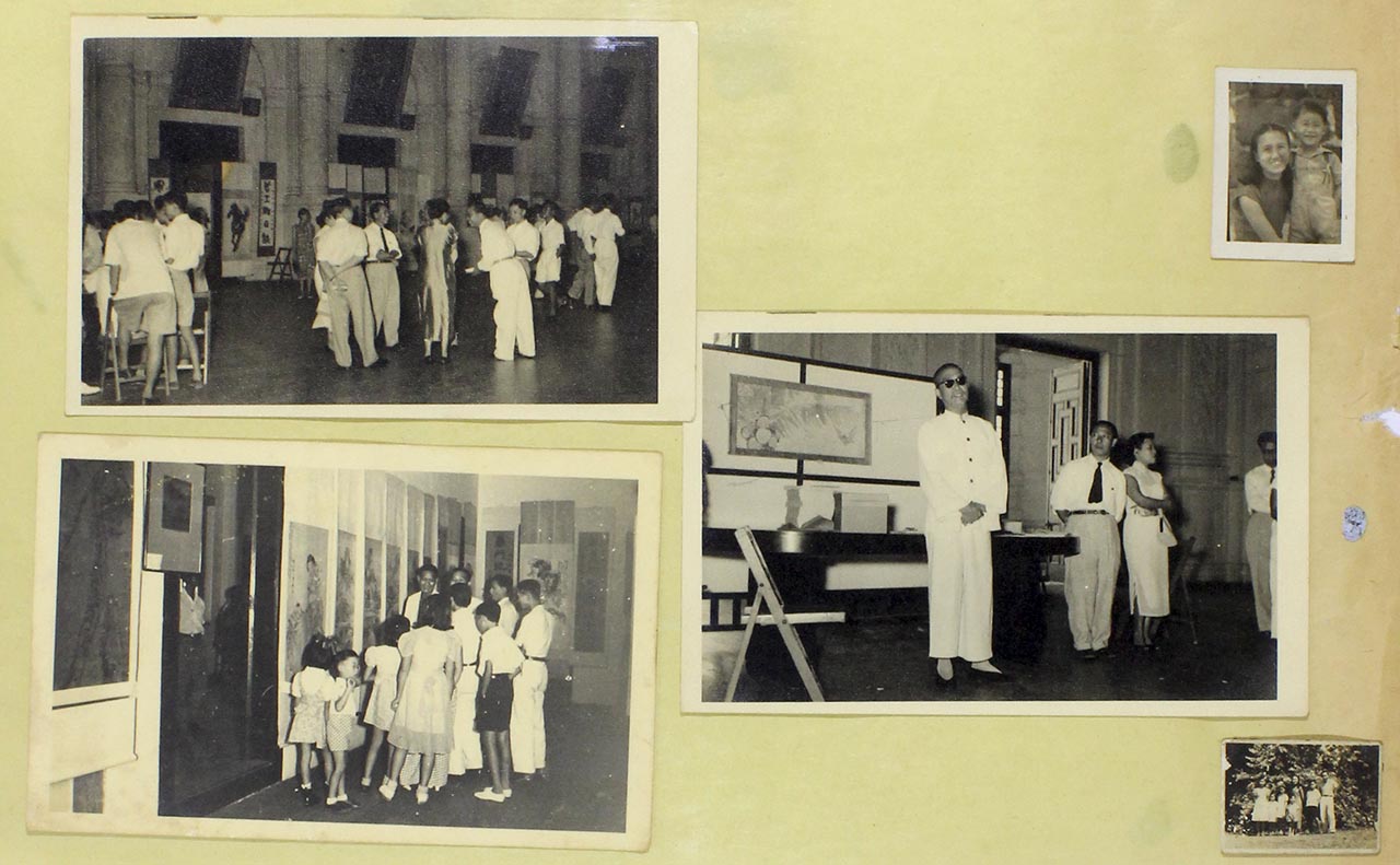 At exhibition