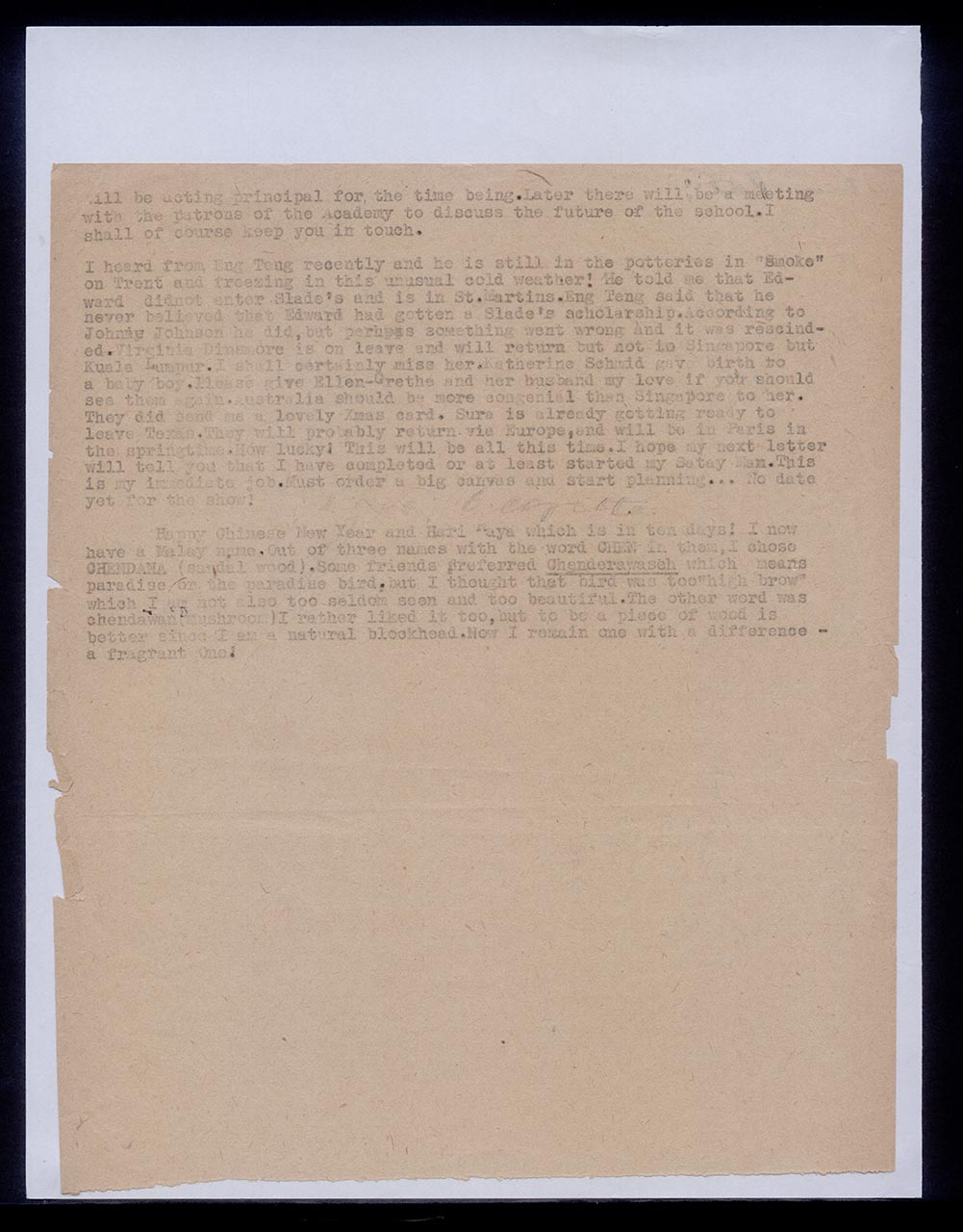 Letter from Georgette Chen to Pat, 11 February 1963 (Page 2 of 2)