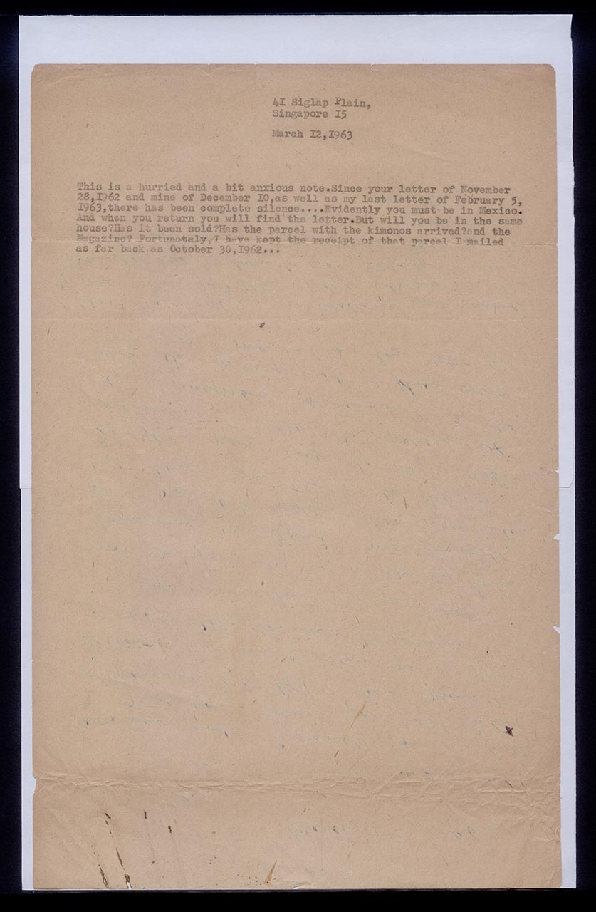 Letter from Georgette Chen to Eileen Torland, 12 March 1963 (Page 2 of 2)