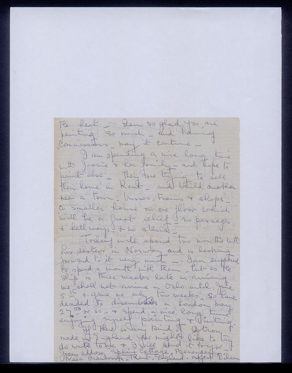 Letter from Eileen Torland to Georgette Chen, 3 April 1963 (Page 2 of 2)